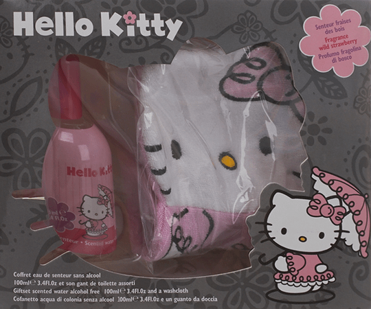 Hello Kitty Geurkoffer + Washand  -  Arkopharma 