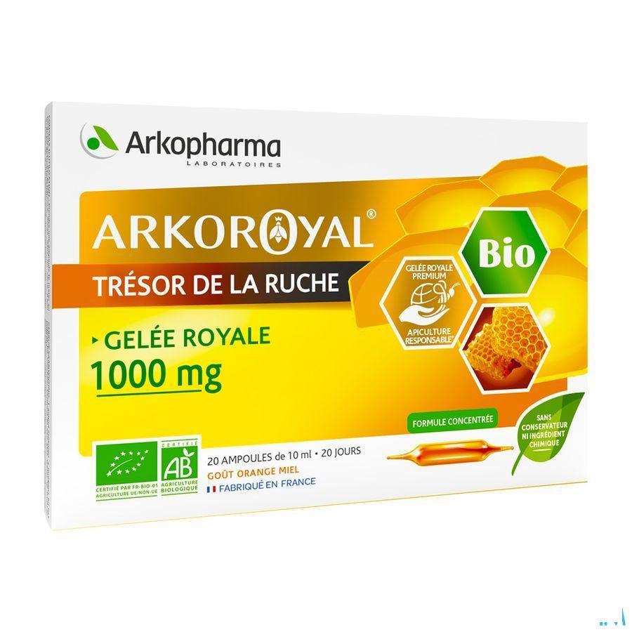 Arkoroyal Gelee Royale 1000 mg Ampoule 20x10 ml  -  Arkopharma