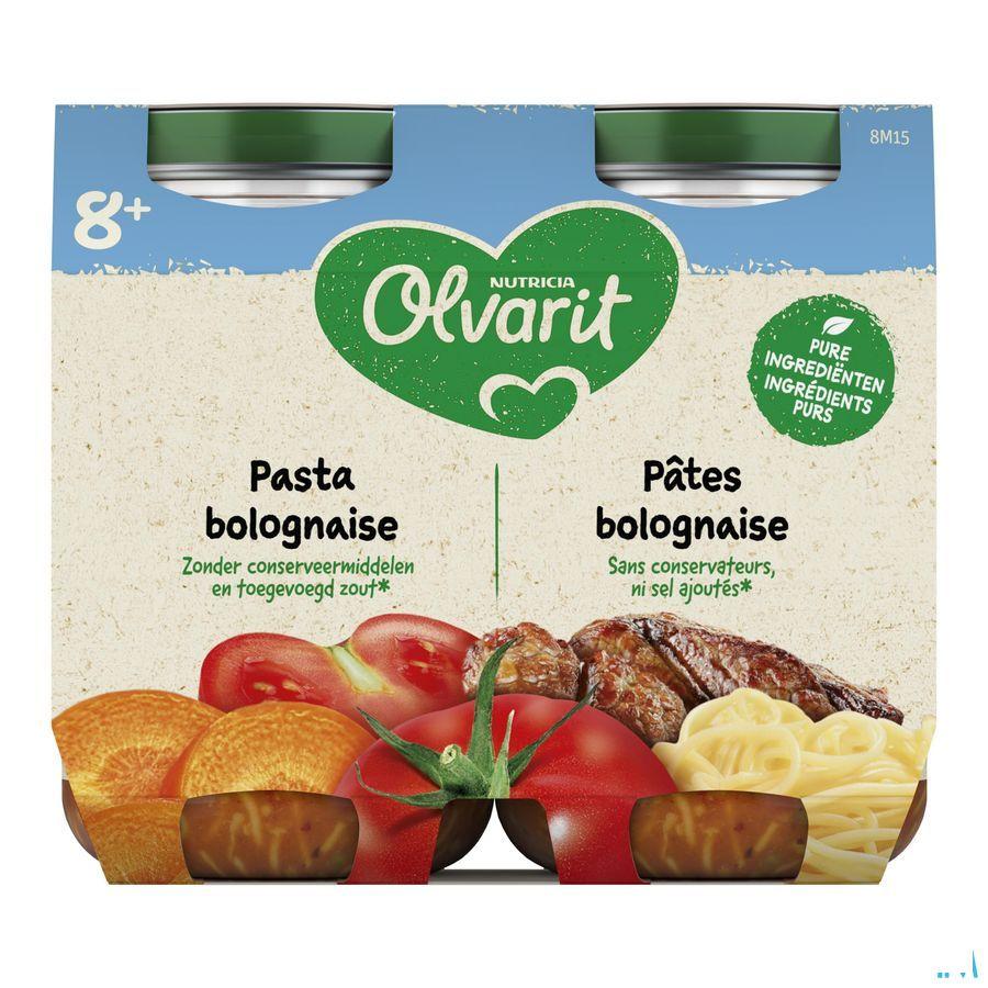 Olvarit Pasta Bolognaise 2x200 gr 8m06  -  Nutricia