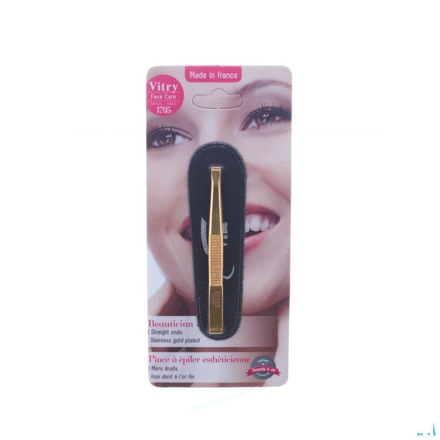 Vitry Prestige Pince Epiler Droit Inox 4012  -  Vitry
