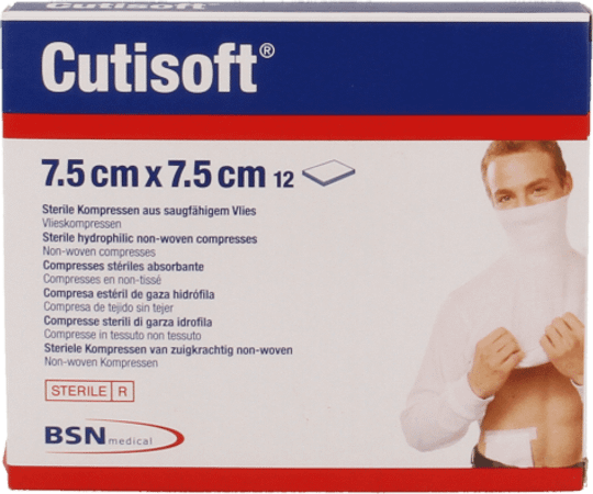 Cutisoft Ster Non Woven 7,5X 7,5cm 12