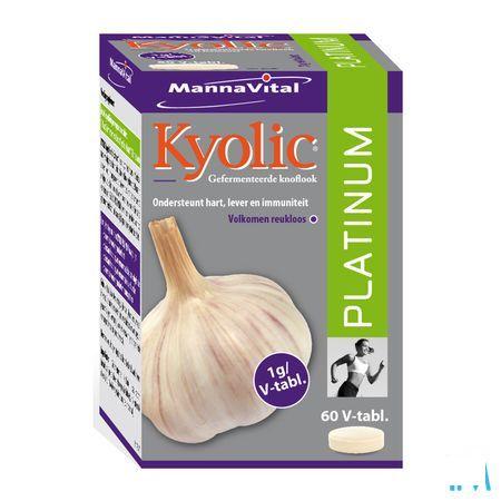 Mannavital Kyolic Platinum (gefermenteerde Knoflook) 60 caps