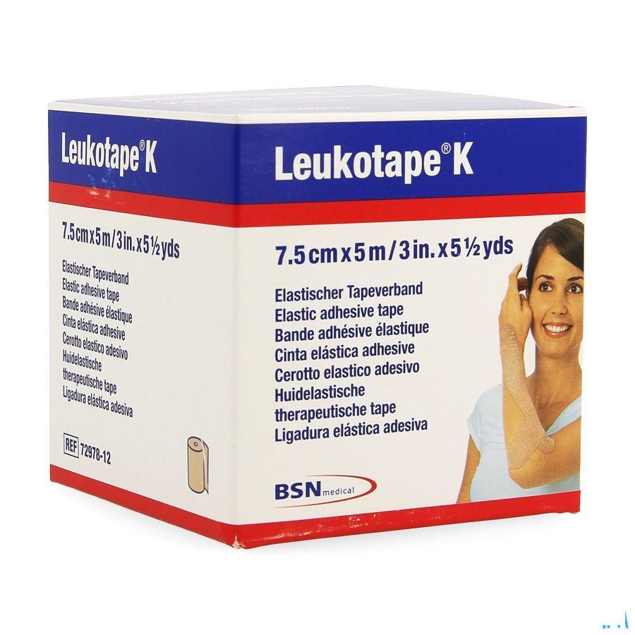 Leukotape K Kleefwindel Elast Huid 7,5cm x 5m 1
