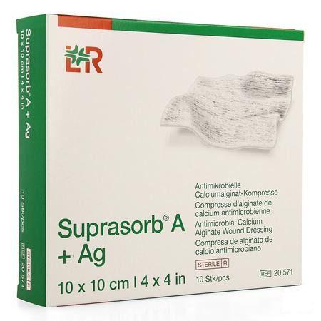 Suprasorb A+Ag Kp Alg. Calc. 10X10Cm 10 20571  -  Lohmann & Rauscher