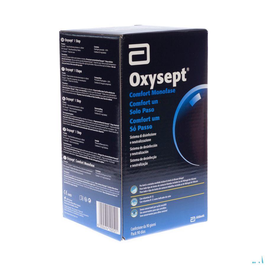 Oxysept 1 Step 3m 3x300 ml + 90 Comprimes + Lenscase