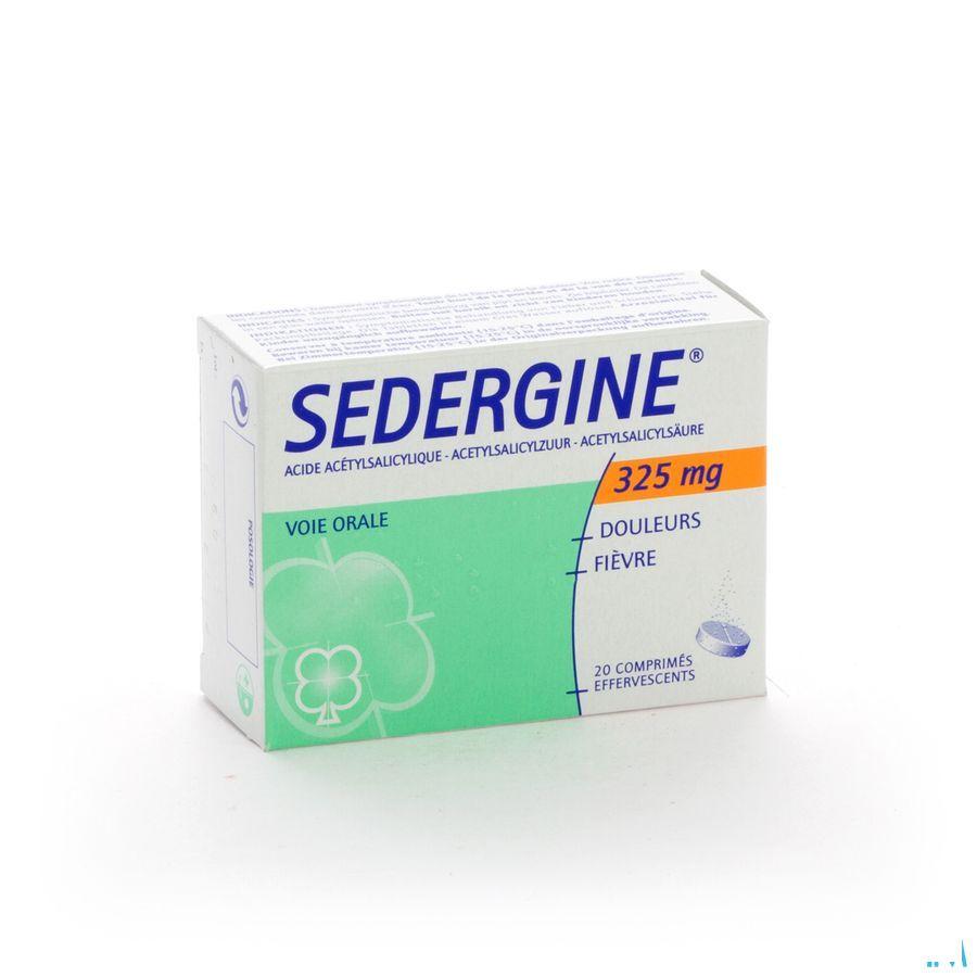 Sedergine 325 mg Comprimes Effervescents 20