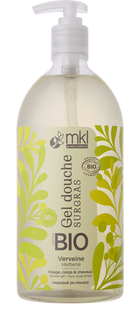 Mkl Gel Douche Bio Verveine Fl Pompe 1L