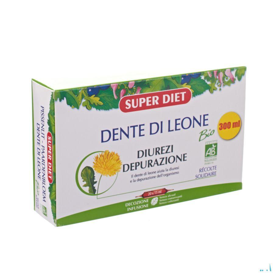 Super Diet Pissenlit Bio Ampoule 20x15 ml  -  Superdiet Laboratoires