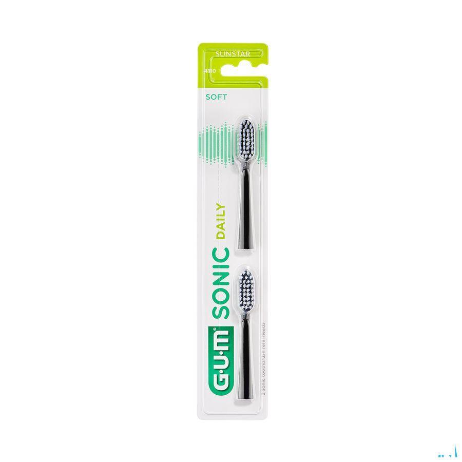 Gum Sonic Daily Batterij Tanden Opzetborstel Zwart