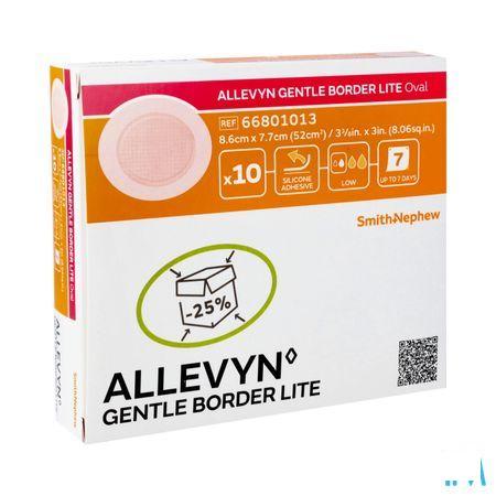 Allevyn Gentle Border Lite Ovaal Small 10 66801013  -  Smith Nephew