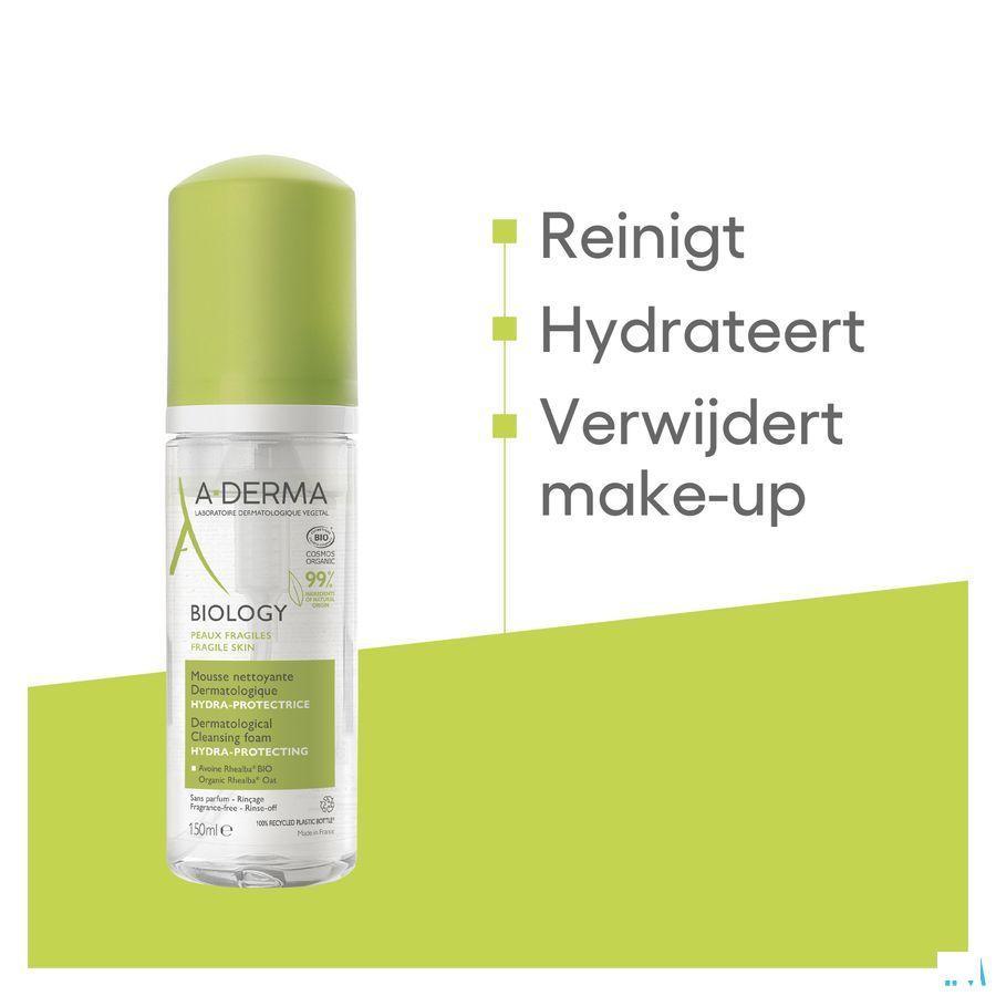 Aderma Biology Reinigingsschuim Hyd.Bescherm 150 ml