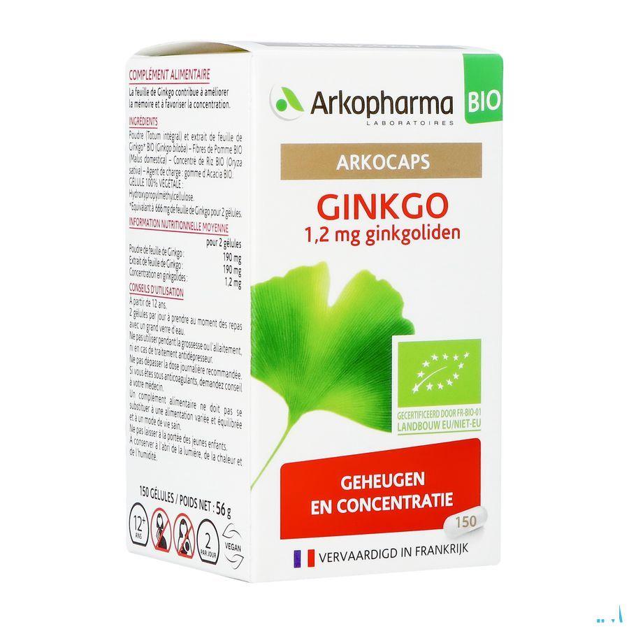 Arkogelules Ginkgo Bio Capsule 150  -  Arkopharma