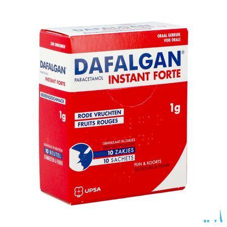 Dafalgan Instant Forte Rode Vruchten Gran Zakjes 10x1000 mg