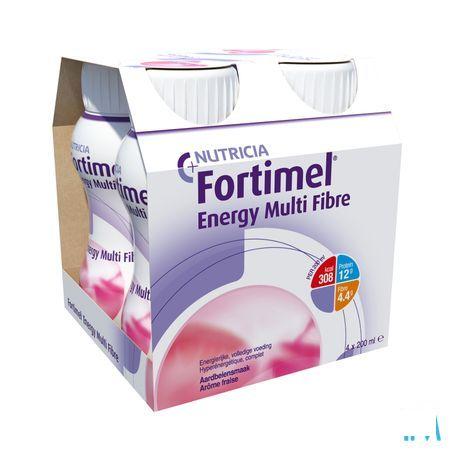 Fortimel Energy Multi Fibre Aardbei 4x200 ml  -  Nutricia