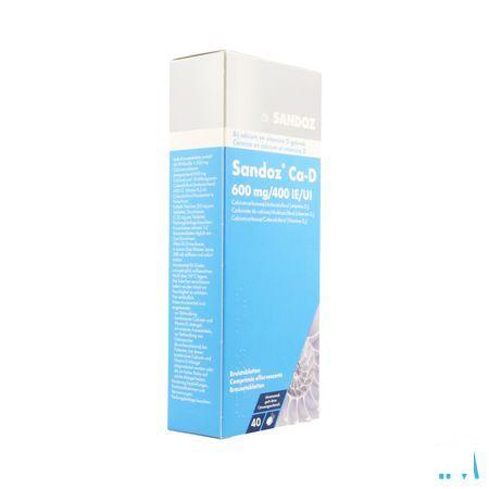 Sandoz Ca D 600 mg/400IEComprimes Effervescents 40 