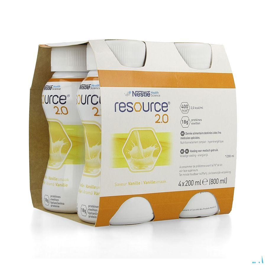 Resource 2.0 Vanille 4x200 ml 12100535  -  Nestle