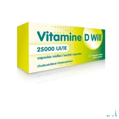 Vitamine D Will 25000Ui Caps Molle 4  -  Will Pharma