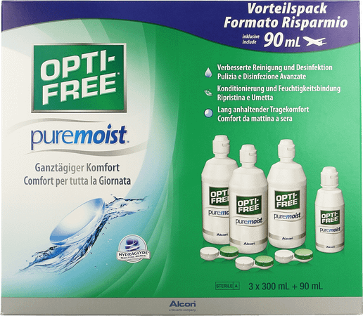 Opti-free Puremoist M.purpos.desinf.3x300 ml + 3 Etui
