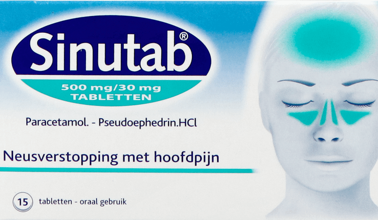 Sinutab 500/30 mg Comprimes 15