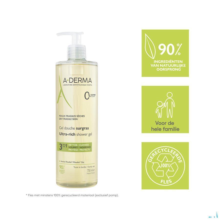 Aderma Gel Douche Surgras 750 ml