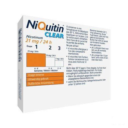 Niquitin Clear Patches 21 X 21 mg