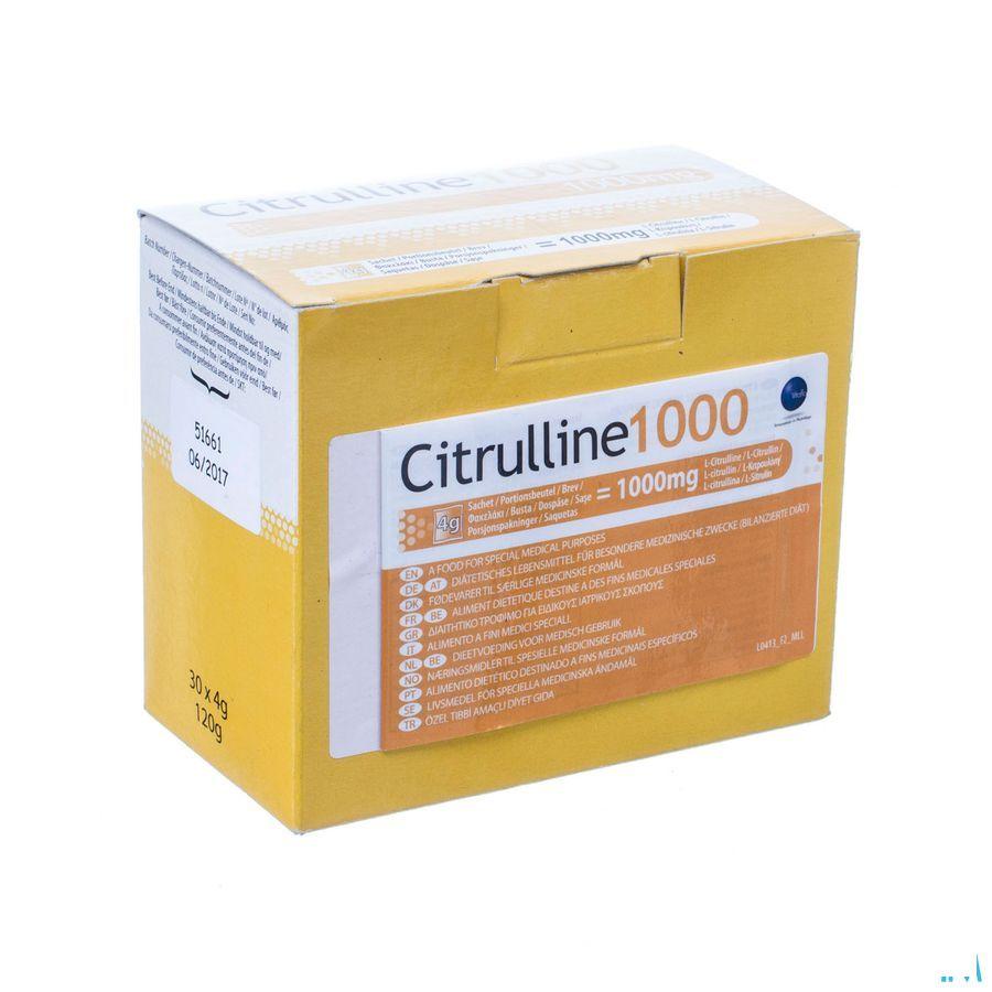 Citrulline 1000 Poeder Zakje 30x4g 