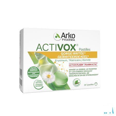 Activox Adoucis. Gorge Menthe-eucalyptus Pastille 24  -  Arkopharma