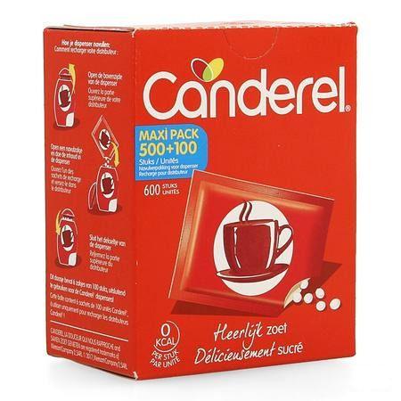 Canderel Navulpak Voor Dispenser Maxi Tabletten 500 + 100