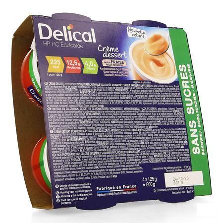 Delical Cremedessert Hp-hc Fraise S S 4x  -  Bs Nutrition