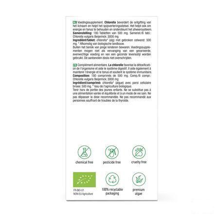 Purasana Chlorella Broken Cell Wall Bio Comprimes 180