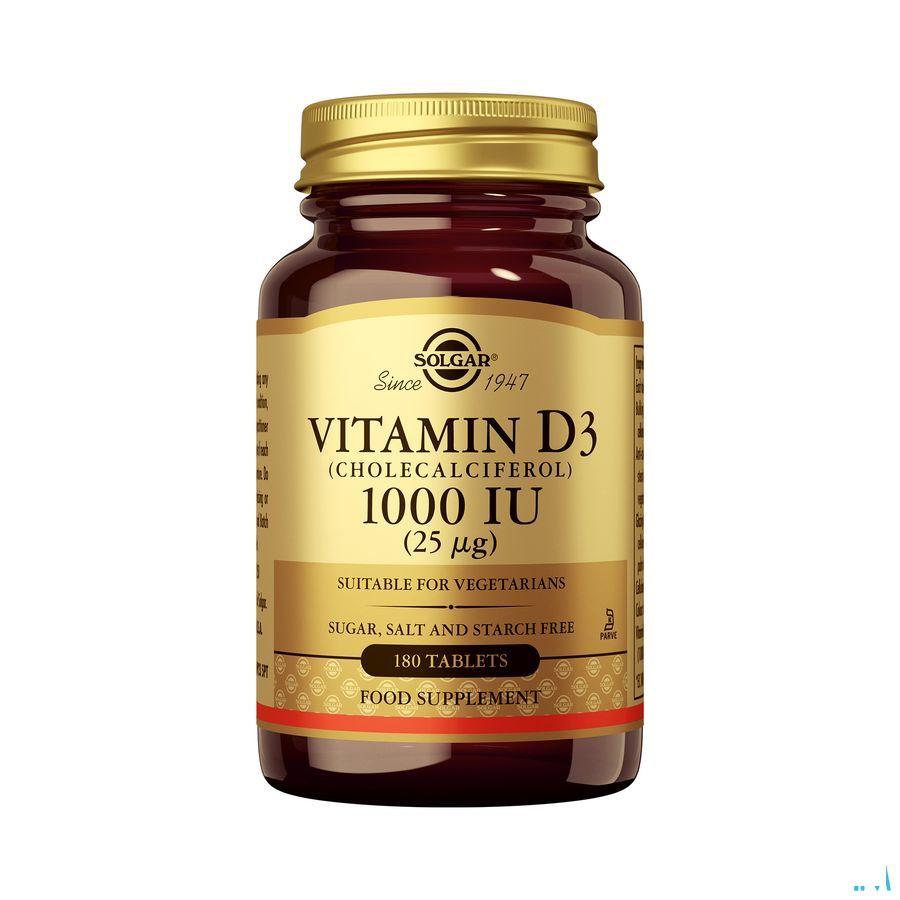 Solgar Vitamin D-3 25mcg/1000IETabletten 180  -  Solgar Vitamins
