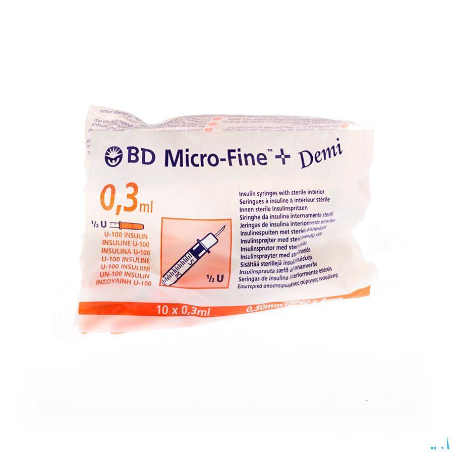Bd Microfine+ Ser.Ins.Demi 0,3  ml 30G 8Mm 10 324826