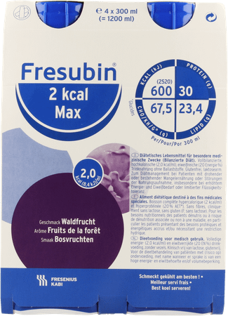 Fresubin 2kcal Drink Max Fruit Foret Flacon 4x300 ml  -  Fresenius