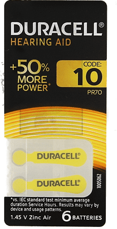 Duracell Easytab Pile Auditive Da10 6 Jaune