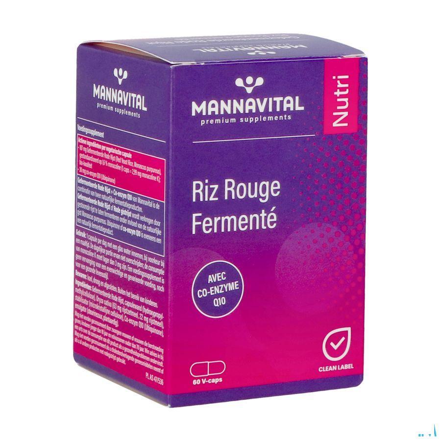 Mannavital Gefermenteerde Rode Rijst V-Caps 60