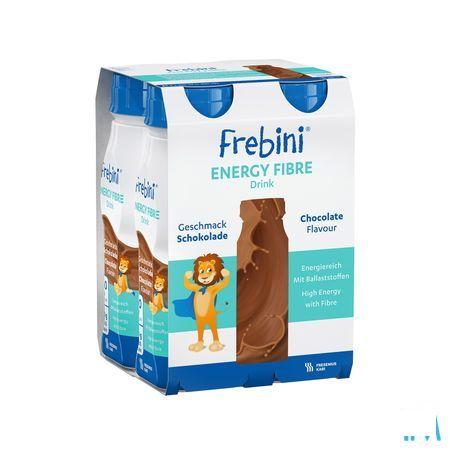 Frebini Energy Fibre Drink Enf Chocolat Flacon 4x200 ml  -  Fresenius