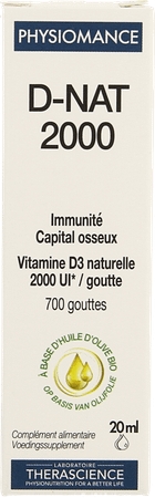 D-Nat 2000 Flacon Druppels 20 Ml Physiomance PHY341  -  Therascience