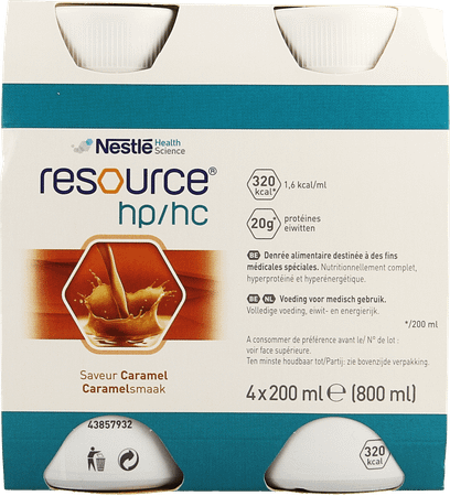 Resource Hp Hc Caramel Fles 4x200 ml  -  Nestle