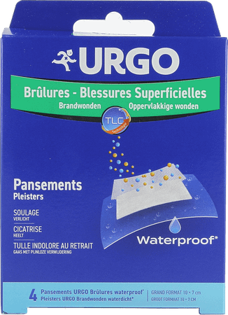 Urgo Brandwonden Oppervlakkig Wtp Wondpl. 10x7cm 4  -  Urgo Healthcare