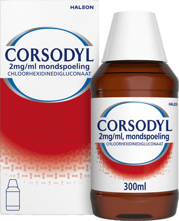 Corsodyl 2Mg/ml Mondspoeling Oplossing 300 ml