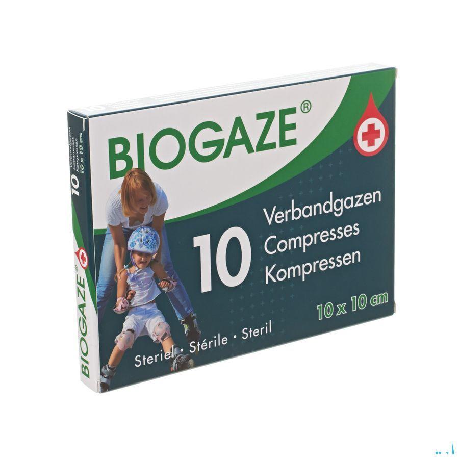 Biogaze 10 Compresses 10 X10 Cm