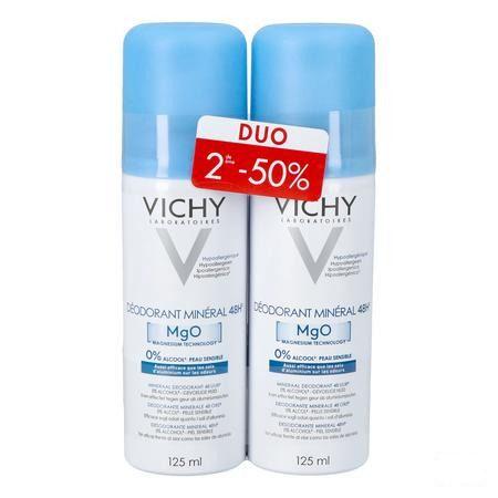 Vichy Deo Mineraal Spray 48u Duo 2x125 ml  -  Vichy