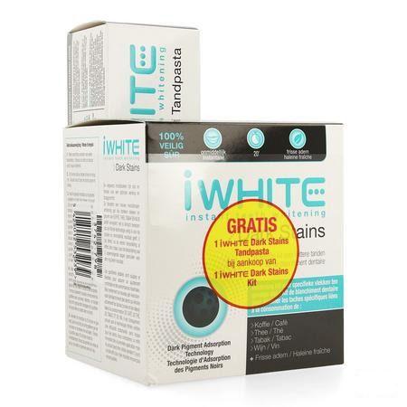 Iwhite Dark Stains Kit + Tandpasta 75 ml