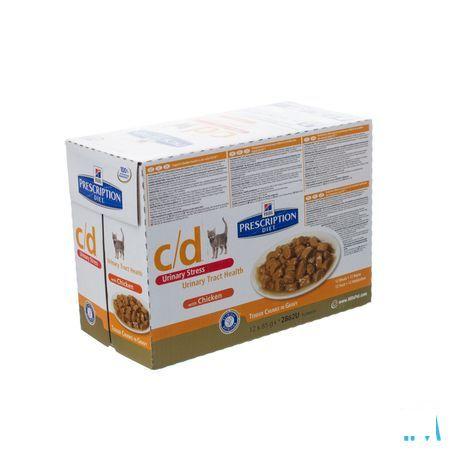 Prescription Diet Feline C/d Stress Chicken 12x85 gr 