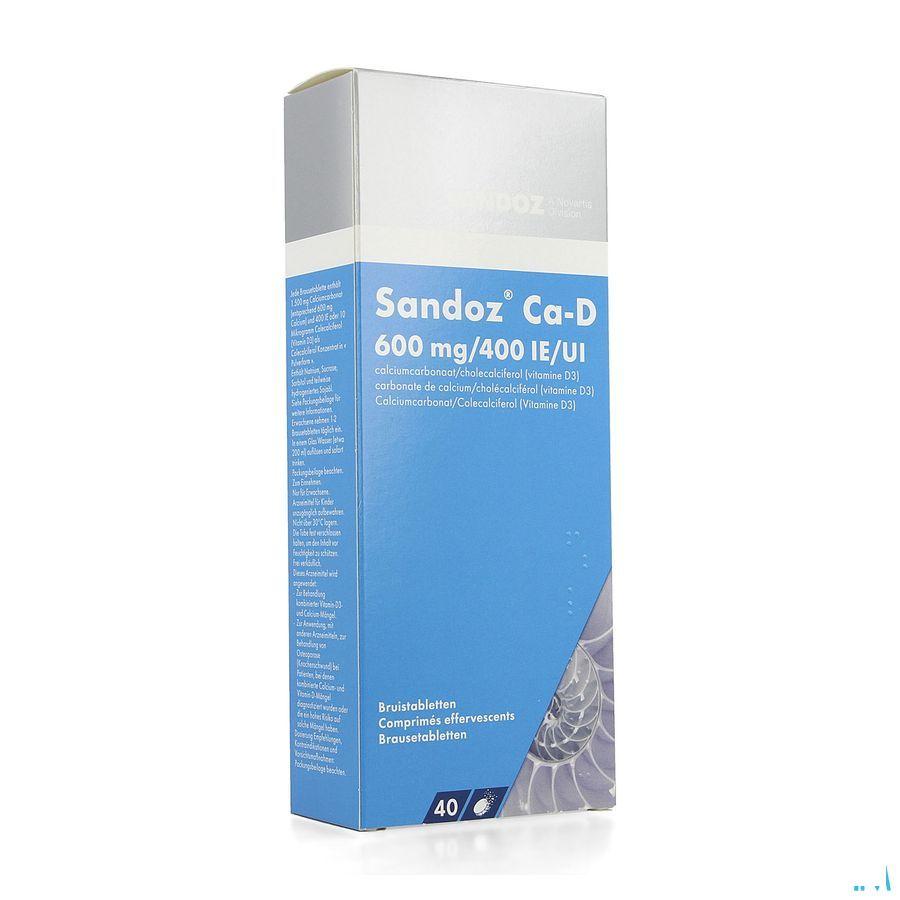 Sandoz Ca D 600 mg/400IEBruistabletten 40