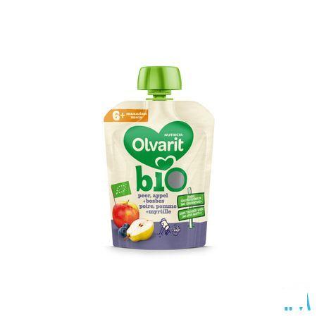 Olvarit Bio Peer Appel Bosbes 6M 90G  -  Nutricia