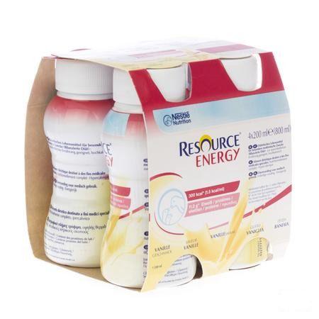 Resource Energy Drink Vanille 4x200 ml  -  Nestle