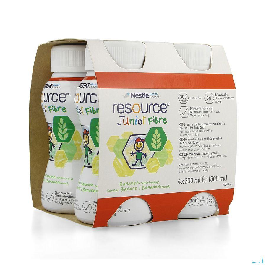Resource Junior Fibre Banaan 4x200 ml  -  Nestle