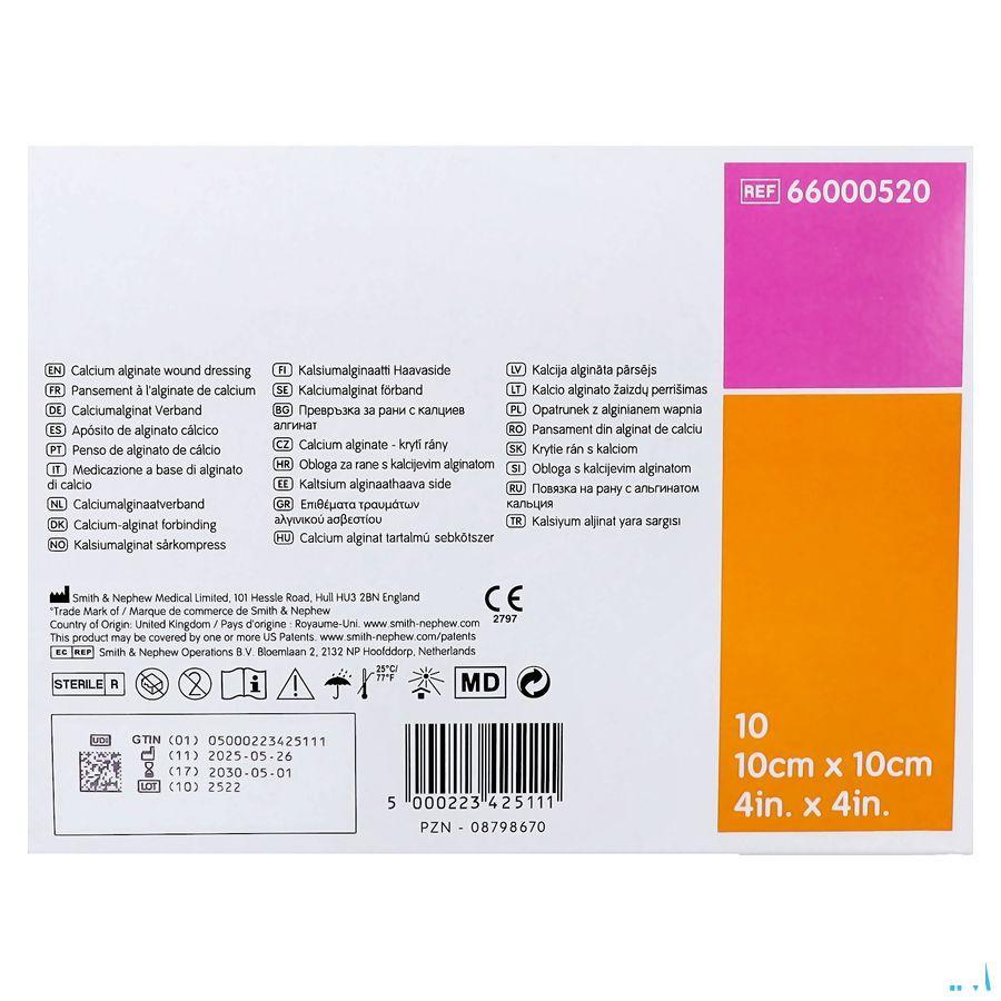 Algisite Verband Algin.ca 10x10cm 10 66000520  -  Smith Nephew