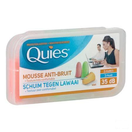 Quies Oordoppen Mousse Fluo 3 Paar  -  Quies